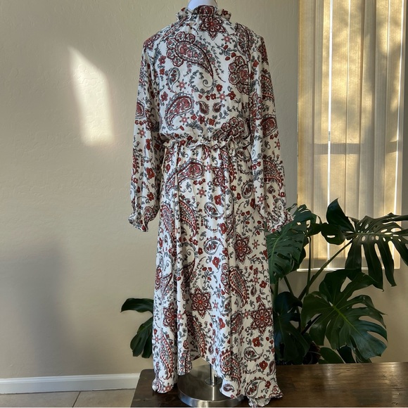 Banana Republic Paisley & Floral Printed Kerchief Hem Dress US6 $159 - Picture 11 of 15